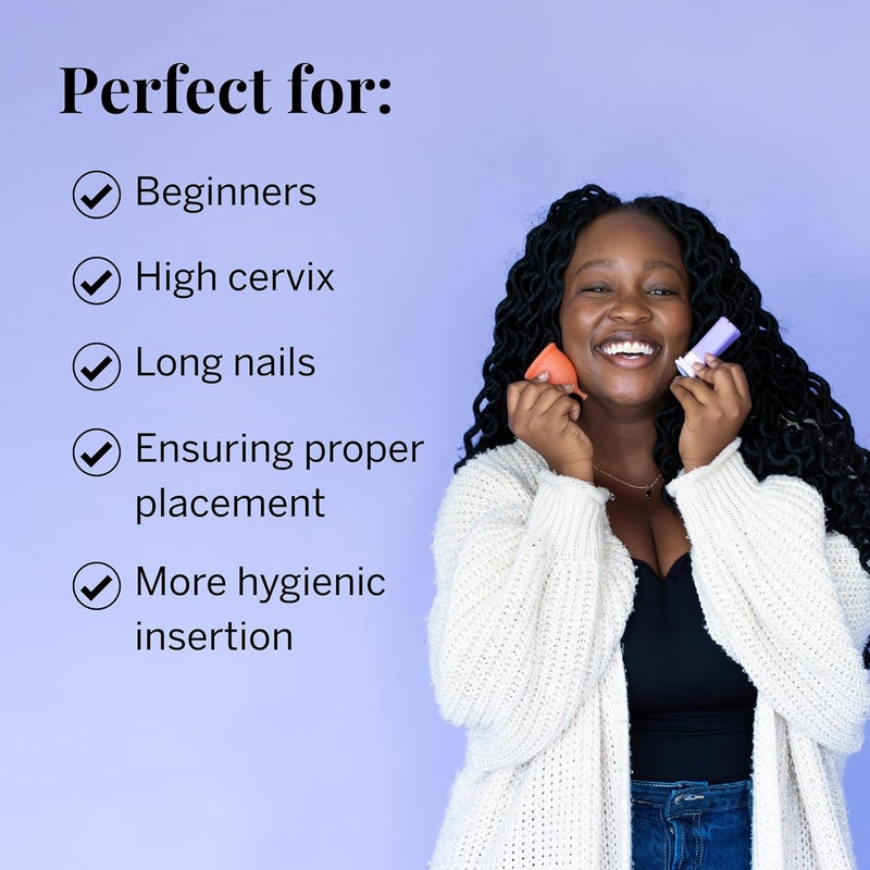 Pixie Cup Pixie Menstrual Cup Applicator - Inserts Like A Tampon - Every Woman Can Now Use Period Cups - Perfect for Long Nails - Self Sanitizer TPE Properties - Travel Case (Cup Applicator) - Image 5
